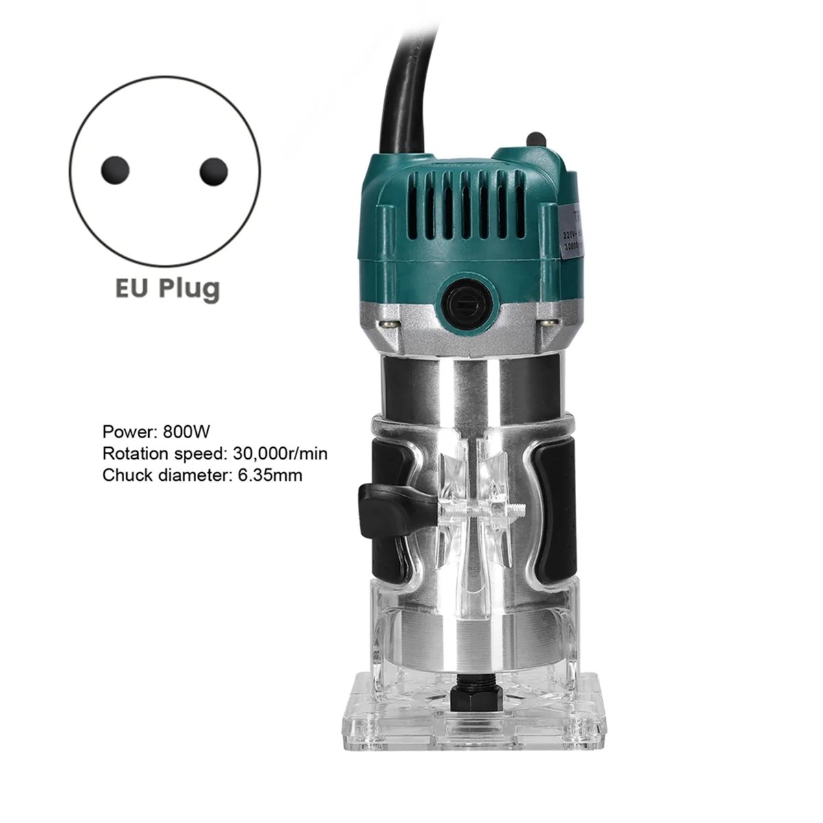 Router elettrico per legno Trimmer Lavorazione del legno Fresatura Incisione S Strumenti di vendita calda ge Spina UE