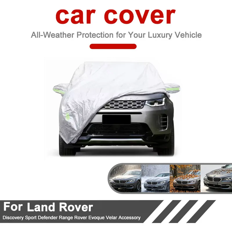 Outdoor Waterproof Anti-UV Car Cover For Land Rover Discovery Sport Defender Range Rover Evoque Velar, Rain Frost Snow Dust