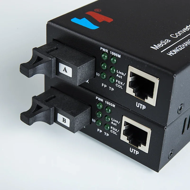 Telecom grade gigabit single-mode single fiber/dual fiber SC fiber transceiver 20 kilometer optoelectronic converter