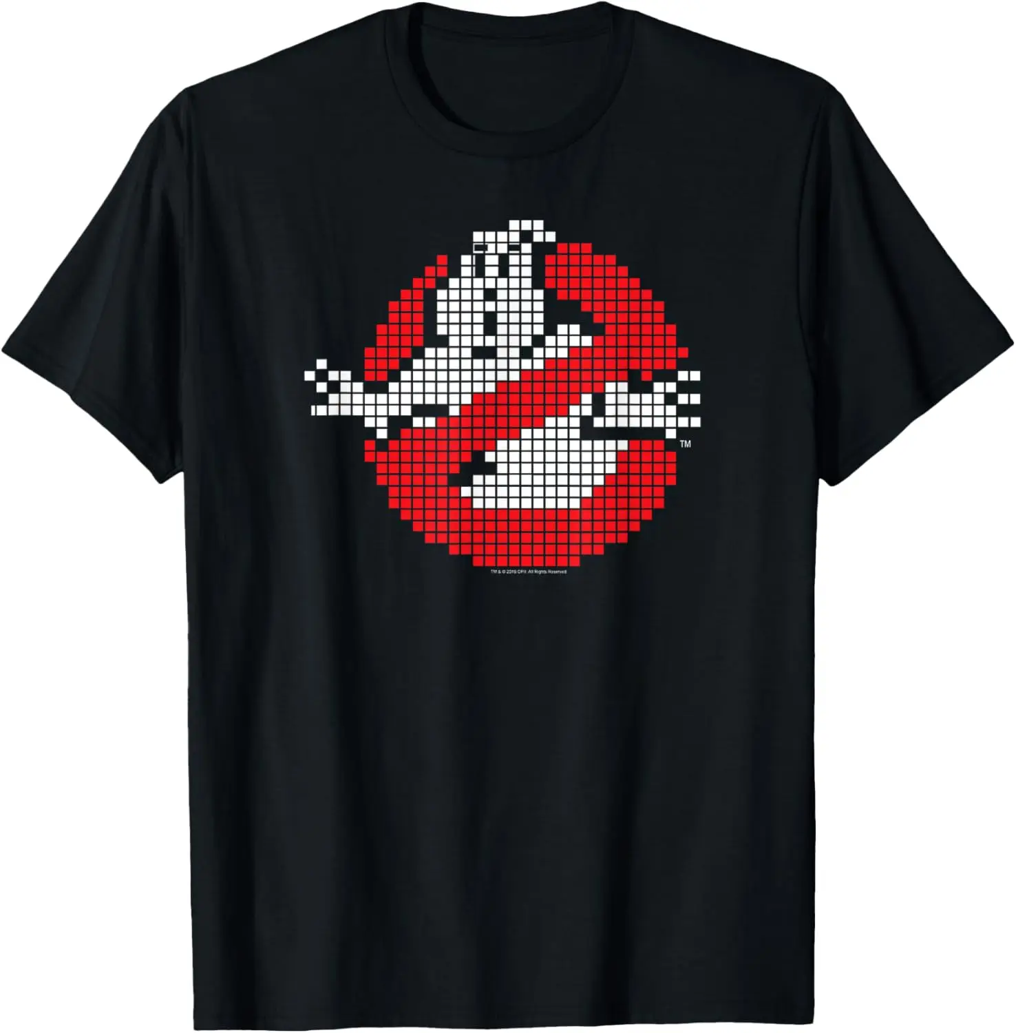 Camiseta con logo de 8 bits de los cazafantasmas