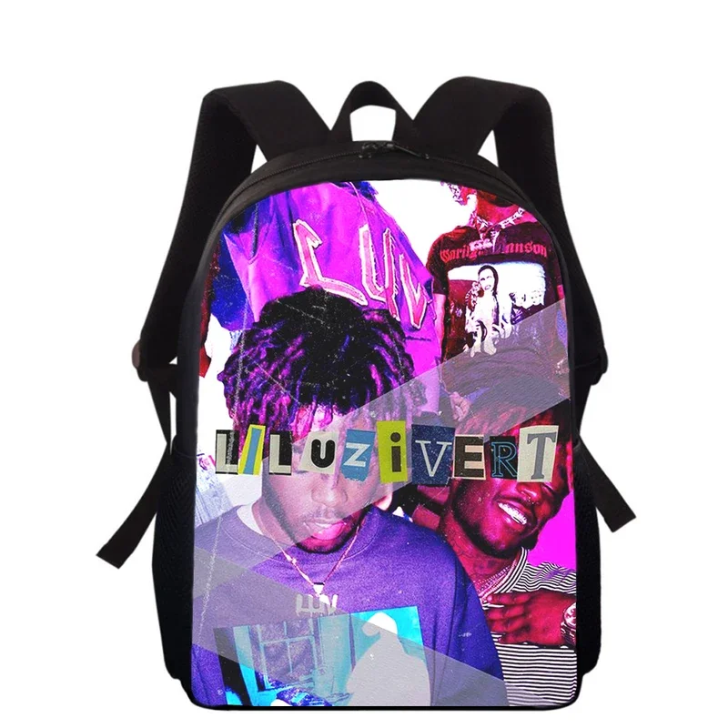 Lil Uzi Vert-Sac à Dos d'École Primaire pour Garçon et Fille, avec Impression 3D, 16 Pouces