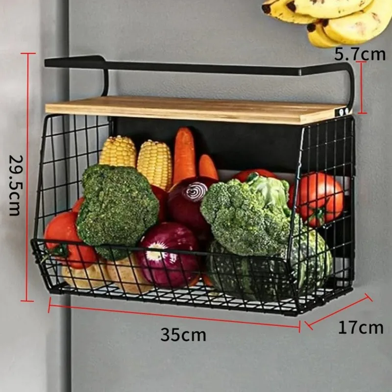 

JHD Foldable Magnetic Wall-Mounted Kitchen Storage Rack-Black, Multi-Purpose, No-Installation Needed