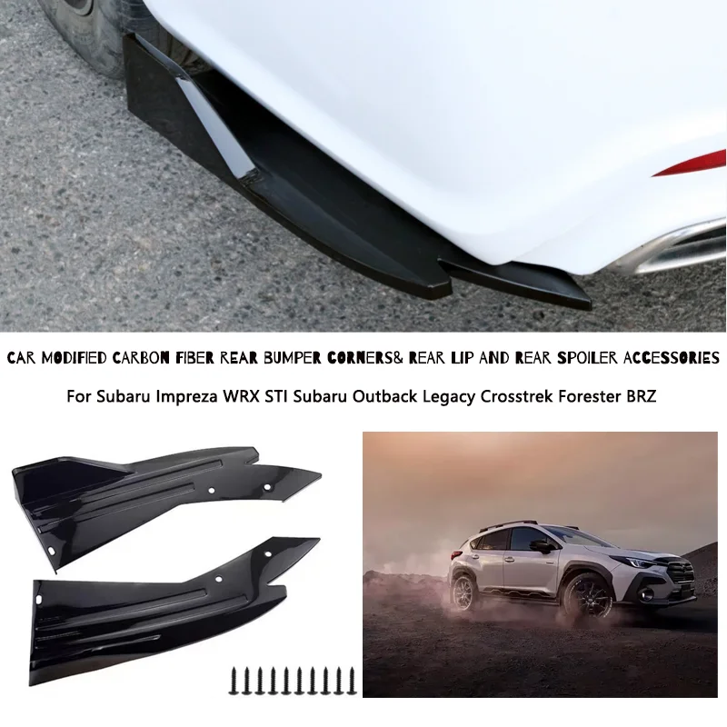 Rear Bumper Lip Diffuser Splitter Canard Protector Front For Subaru Impreza WRX STI Subaru Outback Legacy Crosstrek Forester BRZ