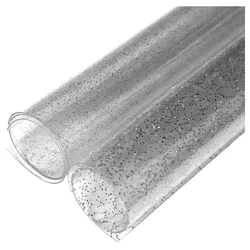 30/45/50x120cm Roll Clear Transparente PVC With Glitter Powders Jelly Vinyl Faux Fabric Material For Handbag  DIY  BH045