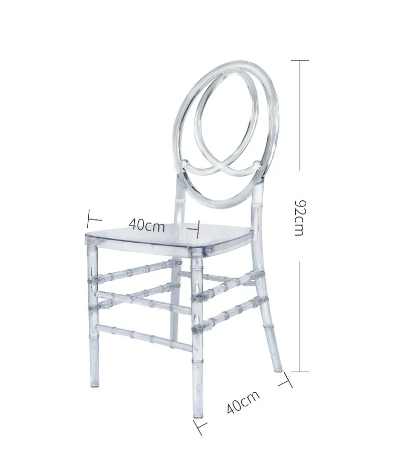 Transparent Crown Chair Chiavari Wedding Tiffany Resin Detachable Chair for Outdoor Wedding Moment Party Gathering Or Cushion