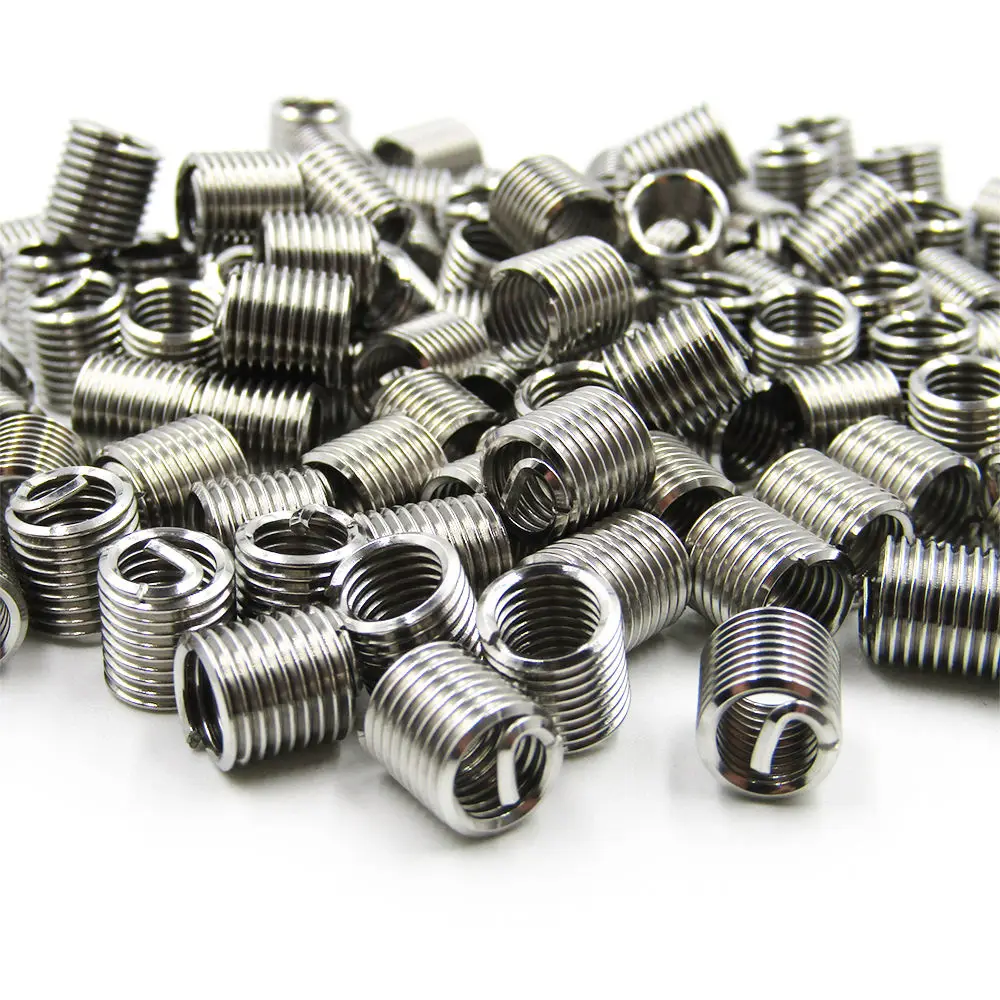 50pc 304 Stainless Steel M6 X 1.0 1.5D Insert Length Helicoil Wire Thread Insert Stainless Steel Helicoil Wire Thread Insert