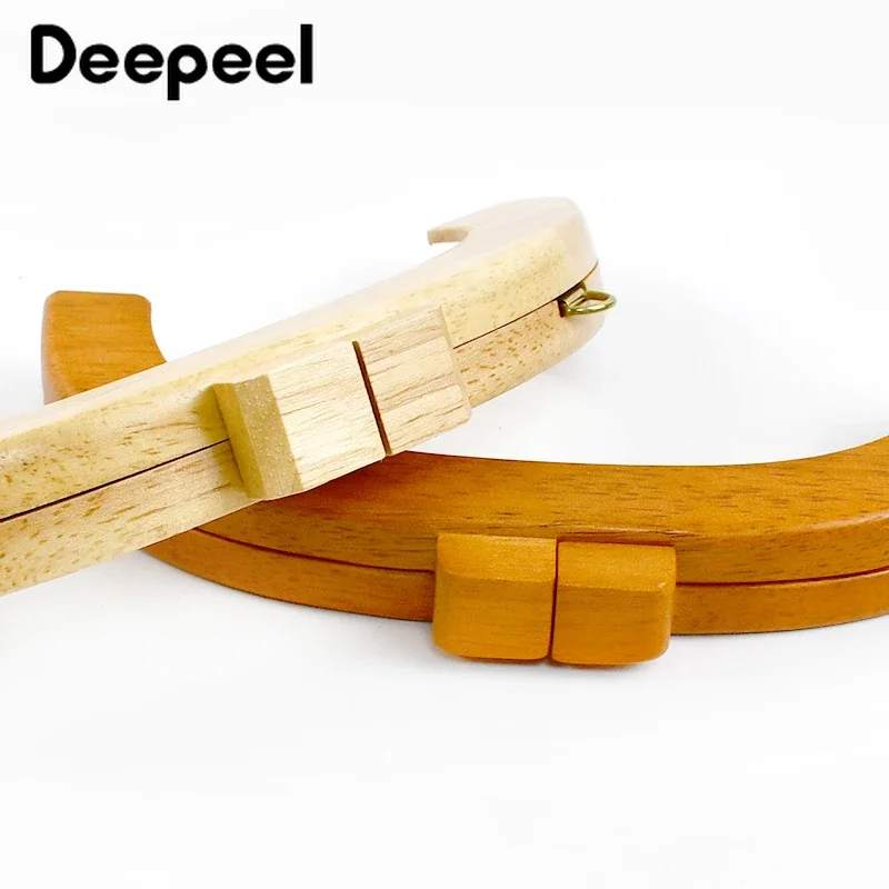 1/2Pcs Deepeel 20/25cm Holz Tasche Griff Geldbörse Rahmen Verschluss Kuss Verschluss Handtasche Brieftasche DIY handgemachte Nähen Klammern Zubehör