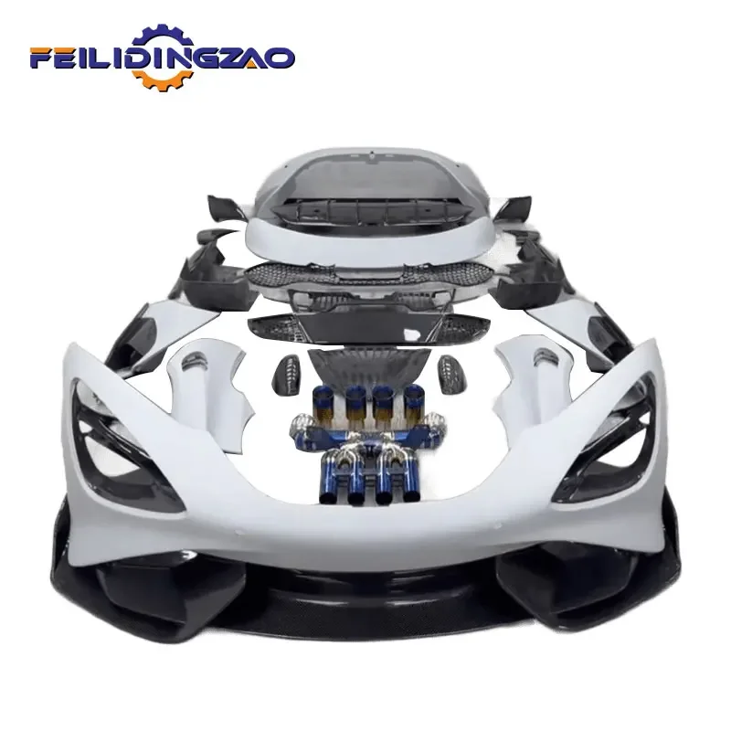 High Performance! Carbon Fiber Body Kit for Mc laren 720S Upgrade to 765LT Front Bumper Rear Bumper Side Skirt Rear Wing Fenders