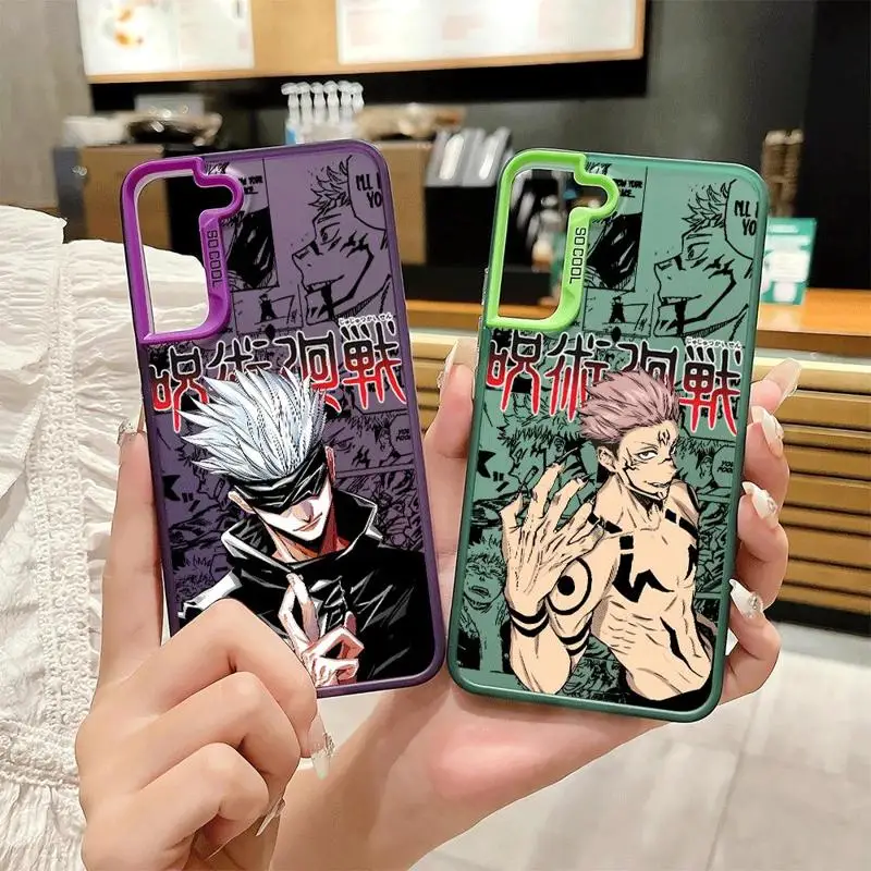 Etui Anime J-Jujutsu K-Kaisen do Samsung Galaxy S24 S23 FE S22 Plus S20 S21 Ultra Note 20 S23 Ultra odporna na wstrząsy obudowa