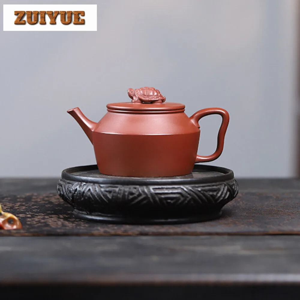 

190ML Handmade Yixing Purple Clay Teapots Handmade Pot Raw Ore Red Dragon Mud Tea Brewing Kettle Chinese Zisha Teaset Decoration