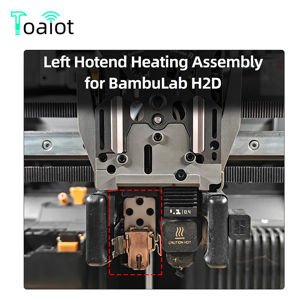 

Right And Left Hotend Heating Assembly for BambuLab H2D Smooth Filament Extrusion and Durable For H2D 3D Printer Parts