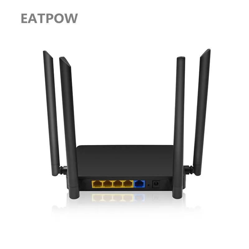 

EATPOW AC Wifi Router Gigabit 2.4Ghz 5Ghz Dual Band 1200Mbps Wireless Wifi Router With 4*5 dbi External Antenna