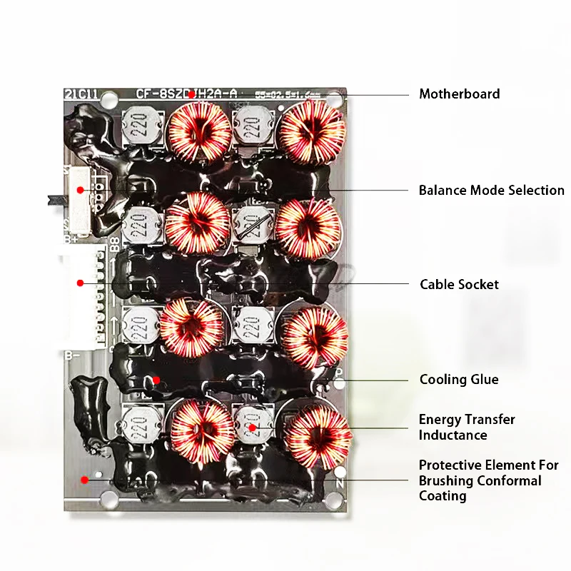 8S 4S Active Equalizer Balancer 2A Li-ion LiFePo4 Lithium Battery Pack Storage Energy Transfer Board Balance Module Transformer