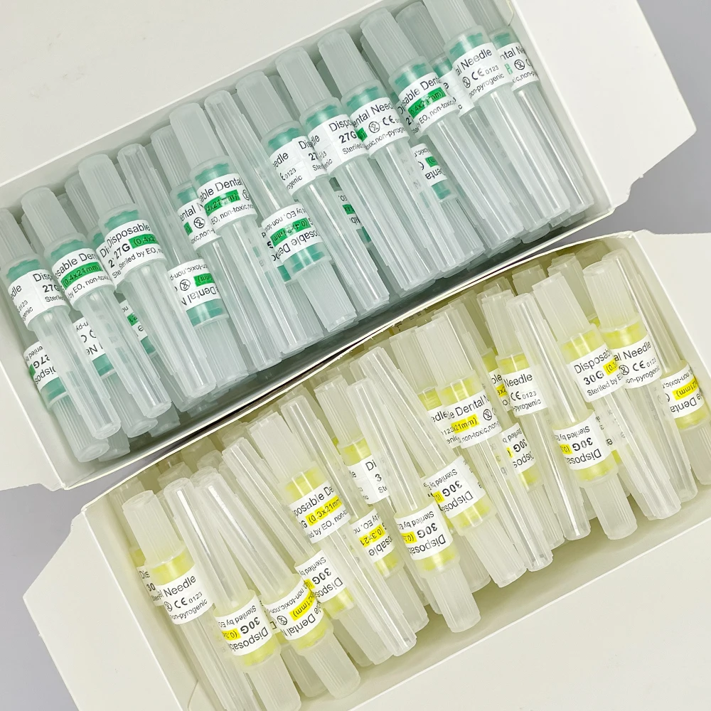 100PCS/Pack Disposable Dental Anaesthesia Needle Tips 27G 30G Steriled Oral Tooth Root Canal Endo Irrigation Syringe Tips