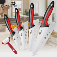 Ceramic Knives Kitchen Knives 3 4 5 6 inch Paring Utility Slicing Chef Set+Peeler Zirconia White Blade Multi-Color Cooking Tool