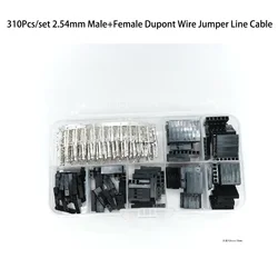 310Pcs 2.54mm Jumper Wire Connector Set, Male Female Header Housing Assortment for Electronic DIY Wiring