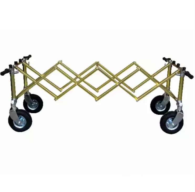 Cheap Price European Style Aluminum Alloy Casket And Coffin Church Trolley With 450kg Load Capacity Customizable Designs XH-5C