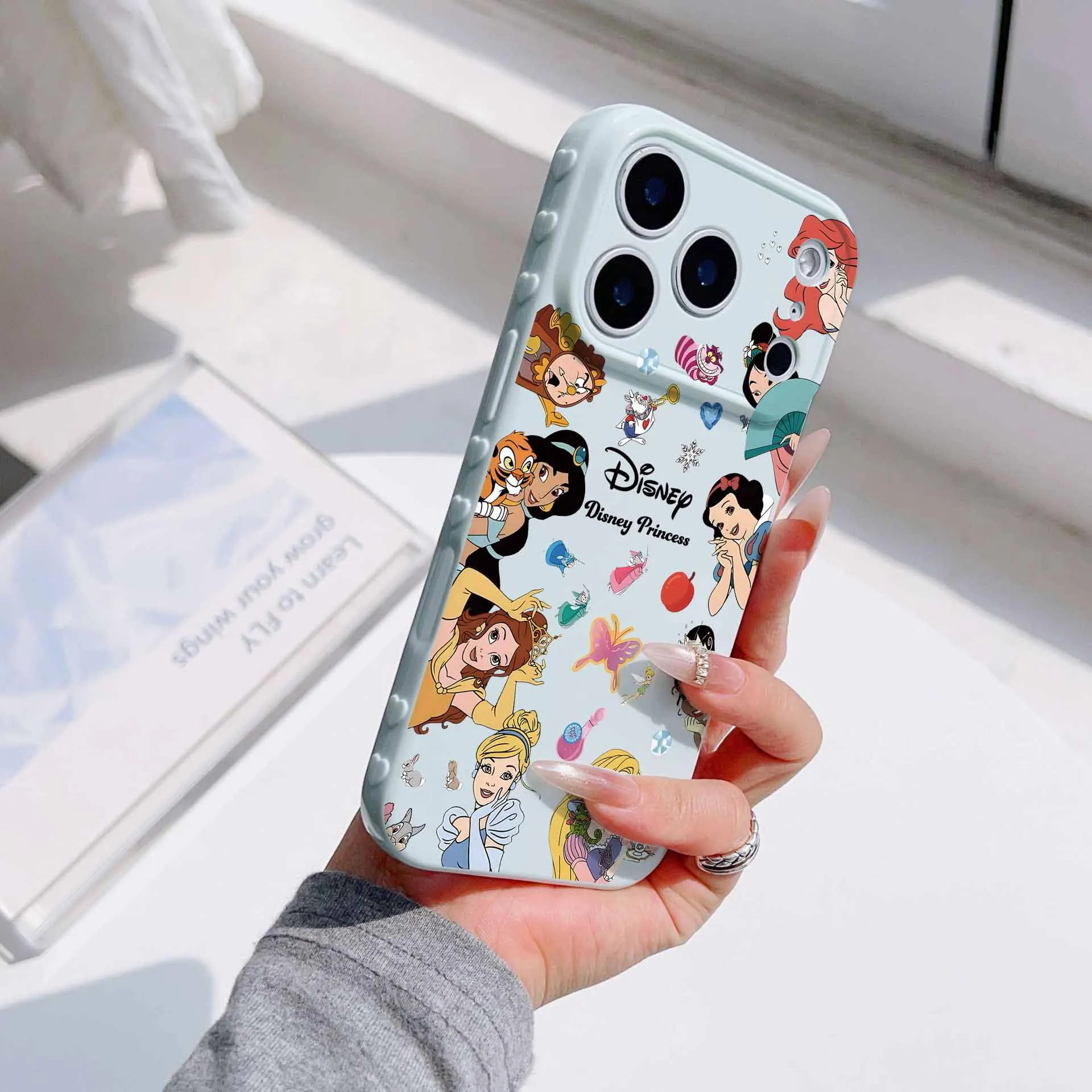 Disney Princess Villains For Apple iPhone 17 16 15 14 13 12 Mini 11 Pro Max Bubble Heart Cover Funda Silicone Soft Phone Case view 4