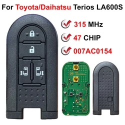 315 MHz 47 Chip 703G30 007AC0154 OEM Smart Remote Proximity Key For Toyota Daihatsu Terios LA600S Passo Tanto Custom Roomy
