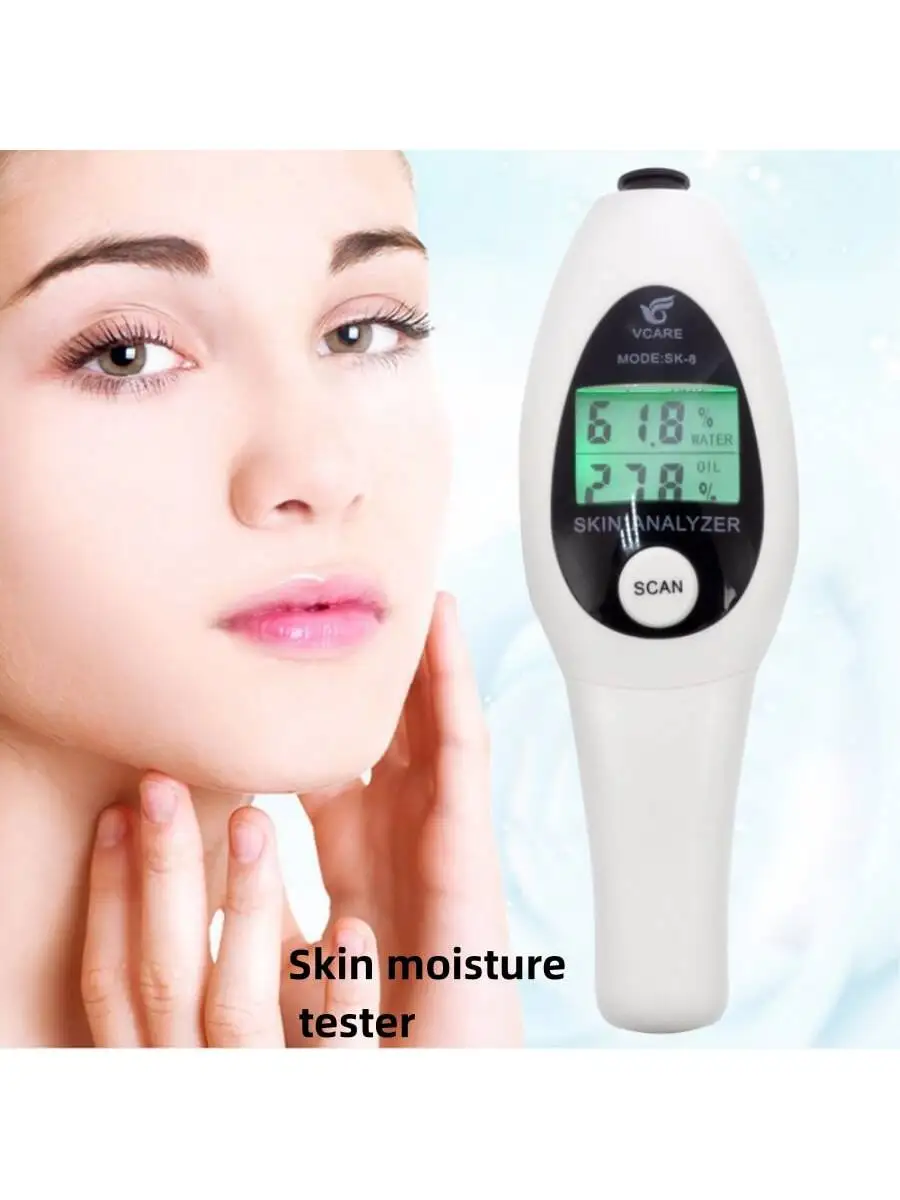 

Skin Tester Analyzer Cordless & Portable Facial Moisture Monitor Skin Care Device Water Oil Tester for Beauty Salon Spa Home Tra