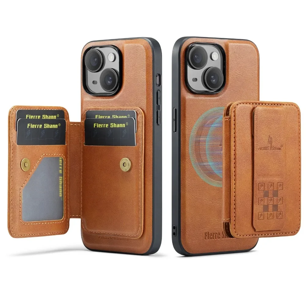 

2 in 1 Detachable RFID Blocking Card Wallet Case For iPhone 16 Pro Max 15 Plus Shockproof Protective PU Leather Cover