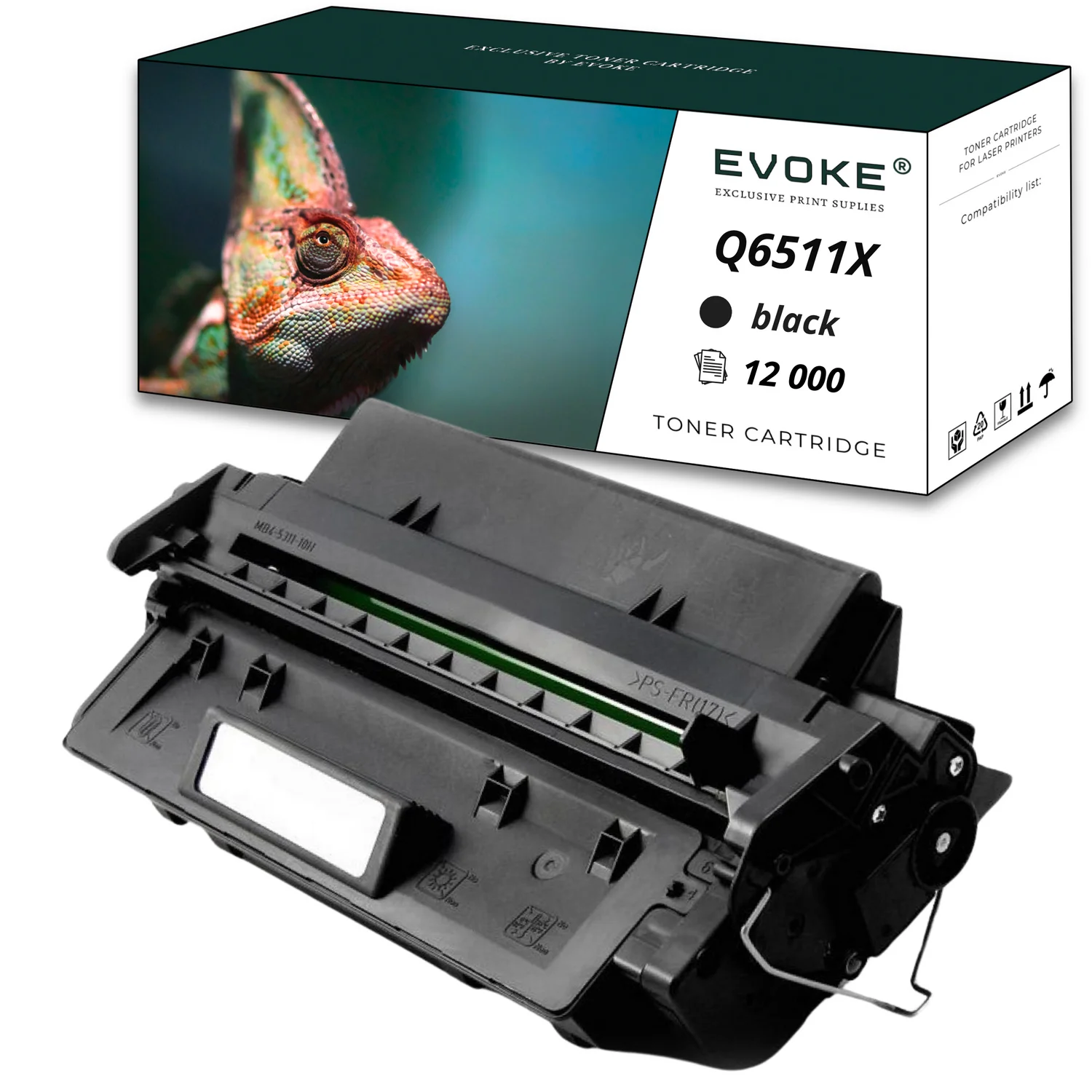 Evoke compatibele toner voor Hp Q6511X Hp 11X Zwart 12000 pagina's Laserjet 2410 2420N 2430t 2420 2430 2430Tn 2420D 2430Dtn 2420Dn 2430N