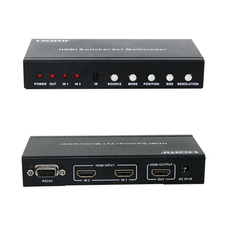 1080p , HDCP 1.2  Video Switcher 2x1 Multi-Viewer with PIP
