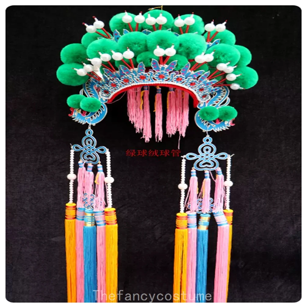 Bridal Crown Peking Opera Headdress Wedding Drama Mascot Costume Bride Crown Queen Carnival Chinese Culture Performance Stage