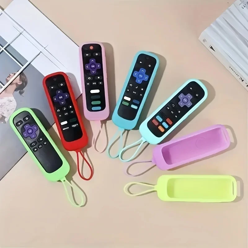 Protective Case Fit for Roku TCL Express RC280 RCAL7R TV Remote Control Cover Silicone Dust-proof Skin Anti-Slip