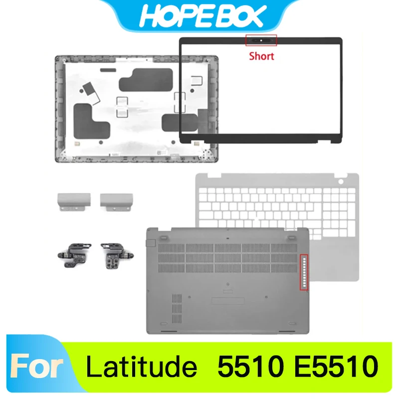 New Repalce Cover For Dell Latitude 5510 E5510 0F0N34 F0N34 Front Bezel Hinges Palmrest Lower Bottom Case