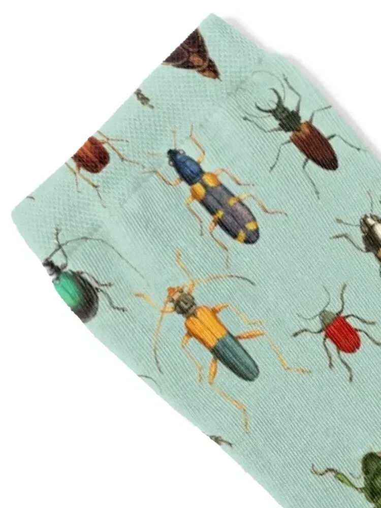 Antique pattern - Beetles and Bugs Socks men cotton high quality crazy luxe moving stockings Women's Socks Men's