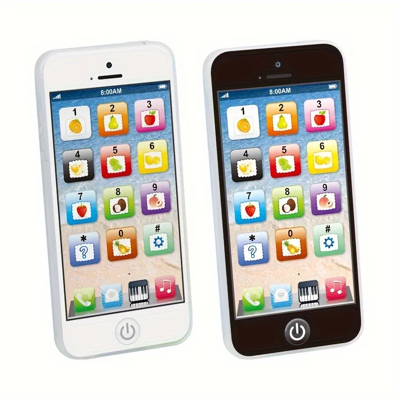 Interactive 8 Modes Learning Phone for Kids, USB Rechargeable with Dazzling Lights & Language Learning , Parent-Child Toy Gift
