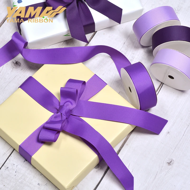 YAMA 25 28 32 38mm 100 yards/lot Blu Viola Commercio All\'ingrosso Grosgrain Del Nastro per il Vestito Fai Da Te Accessori Casa decorazione di