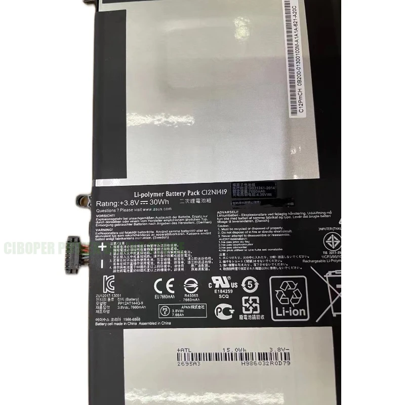 CP Genuine Laptop Battery C12N1419 3.8V/30Wh For Transformer Book T100 CHI Series Tablet Replacement Battery