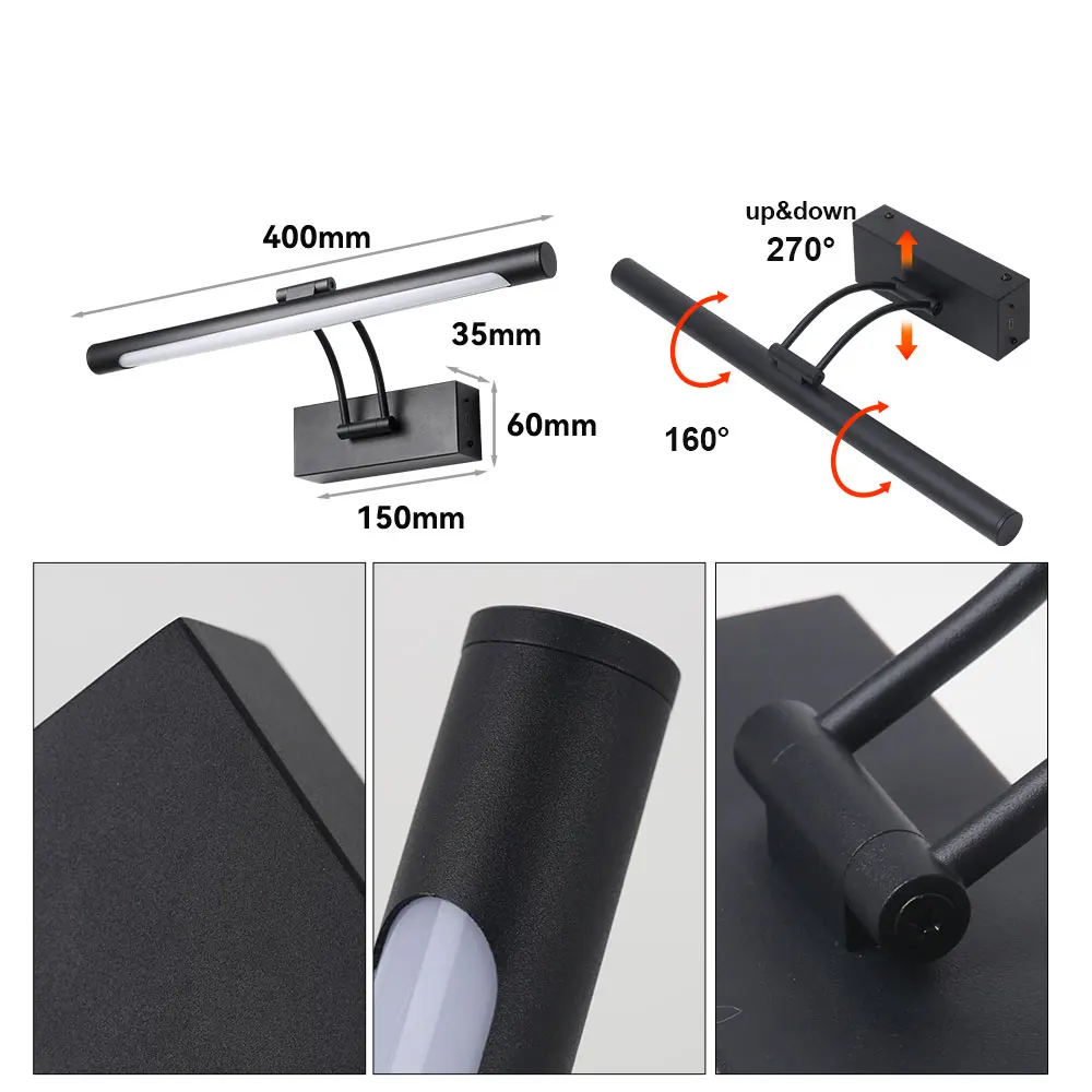 Настенный светильник с изображением 4000 мАч, светодиодный беспроводной настенный светильник, трехцветный, с регулируемой яркостью, с дистанционным художественным дисплеем, перезаряжаемый на батарейках