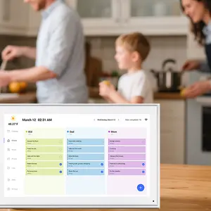Bilashmart 15.6 32 Inch Android 14 Smart Digital Wall Calendar Display With Touch Screen 4+64gb Wifi Mp3 Audio Kids' Reminders/clock