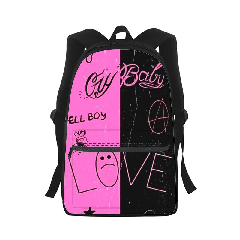 Lil Peep Rapper Men Women Backpack 3D Print Fashion Student School Bag Laptop Backpack Kids Travel Shoulder Bag