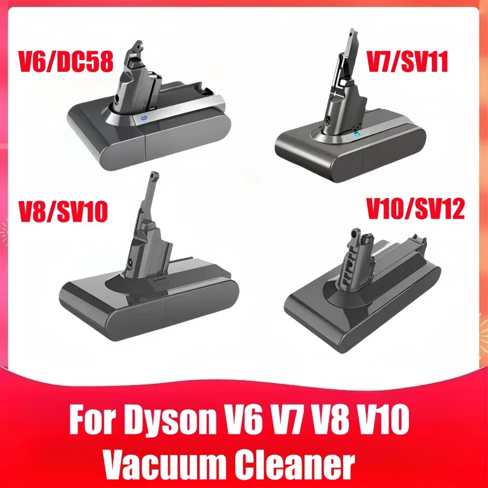

21.6V 8000mAh High-Capacity Replacement Battery for Dyson V6/V7/V8/V10 – Compatible with All Dyson V-Series Vacuums