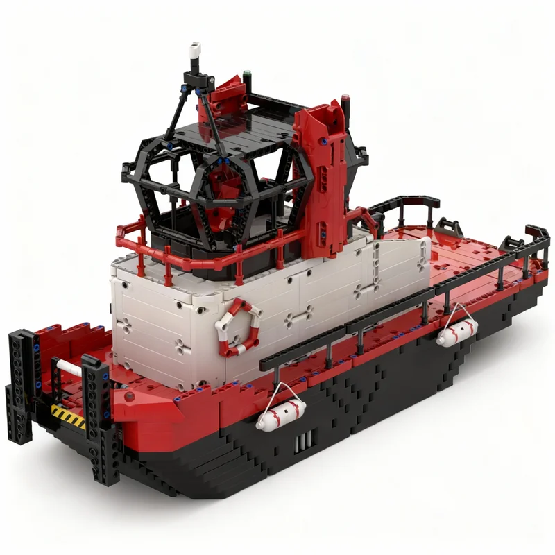 1348pcs MOC Harbour Tug FLL 