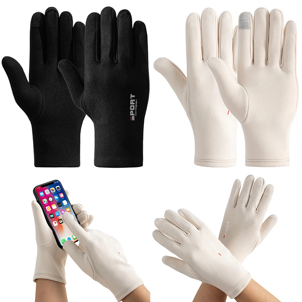 Winter Motorcyclist Gloves Touch Screen Bicycle Thermal Gloves Windproof Sports Warm Gloves for Running Cycling Driving