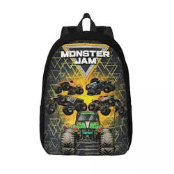 Monster Jam My Life Cool Backpack Sports High School Work Monster Trucks Grave Digger Daypack for Men Women Laptop Shoulder Bag