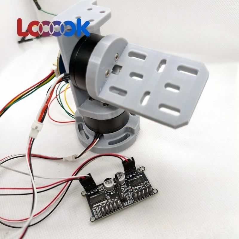 2-Axis Electric PTZ Module Bracket DC Brushless Motor FOC Silent Lightweight 12V Closed Loop 125gTI Competition