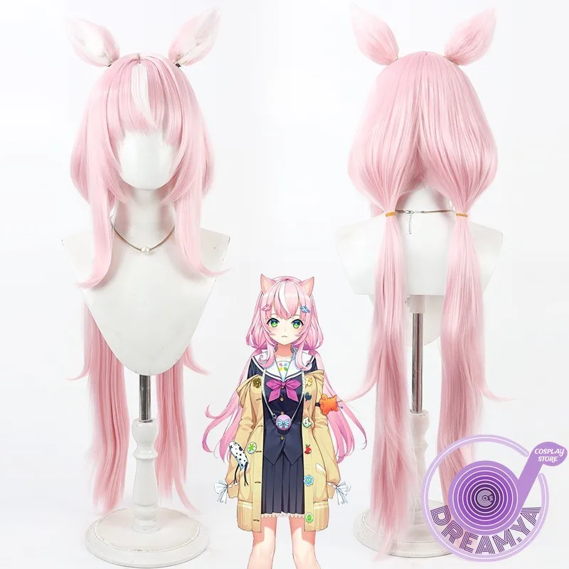 

Yang Nari Cosplay Wig Vtuber Pink Long Synthetic Hair Heat Resistant Halloween Role Play Party Carnival + Free Wig Cap