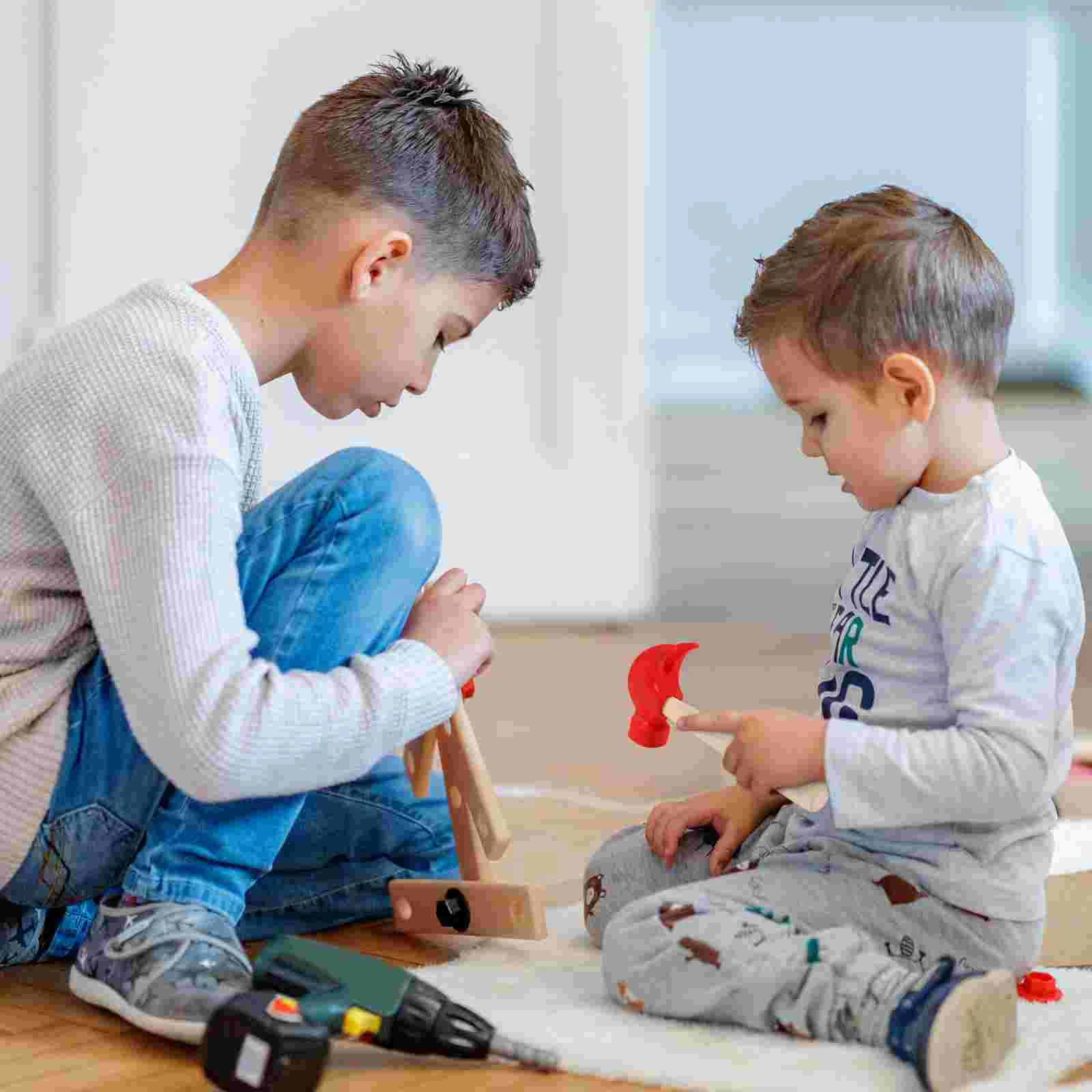 Juguetes para bebés, herramienta con mango de martillo de madera pequeño simulado, martillos de juguete con mango de madera para niños pequeños