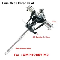 STASRC 4PCS Metal Main Rotor Holder Grip for OMPHOBBY M2  Helicopter