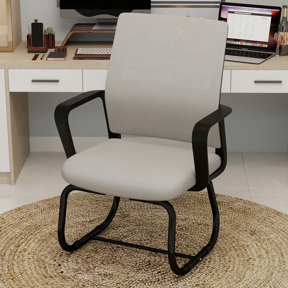 Minimalistischer Moderner Ergonomischer Bürostuhl Robuster Metallrahmen Weicher Komfortabler Gepolsterter Sitz Drehbarer Schreibtischstuhl Vielseitiger Arbeitsstuhl Geeignet für Zuhause Innenbereich