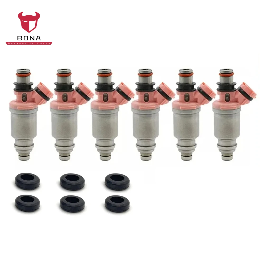 6Pcs/lot Fuel Injectors 23250-74080 2325074080 23209-74080 2320974080 For Landcruiser 1FZ-FE FZJ70 FZJ75 FZJ80 Lexus LX450