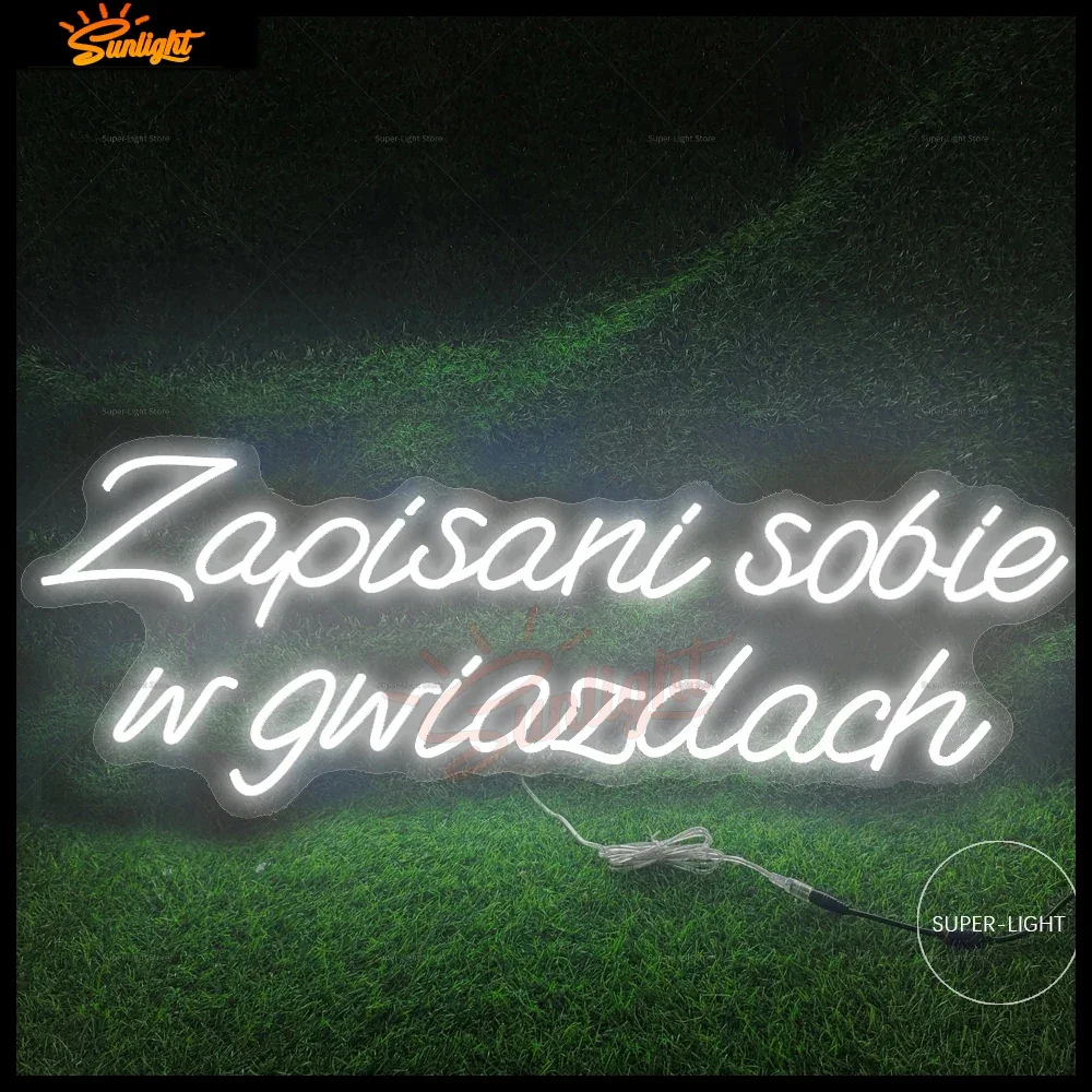 

LED Neon Sign Zapisani sobie w gwiazda 100cm Width Neon Sign Room Party Decoration Custom Neon Light for Birthday Party Gifts