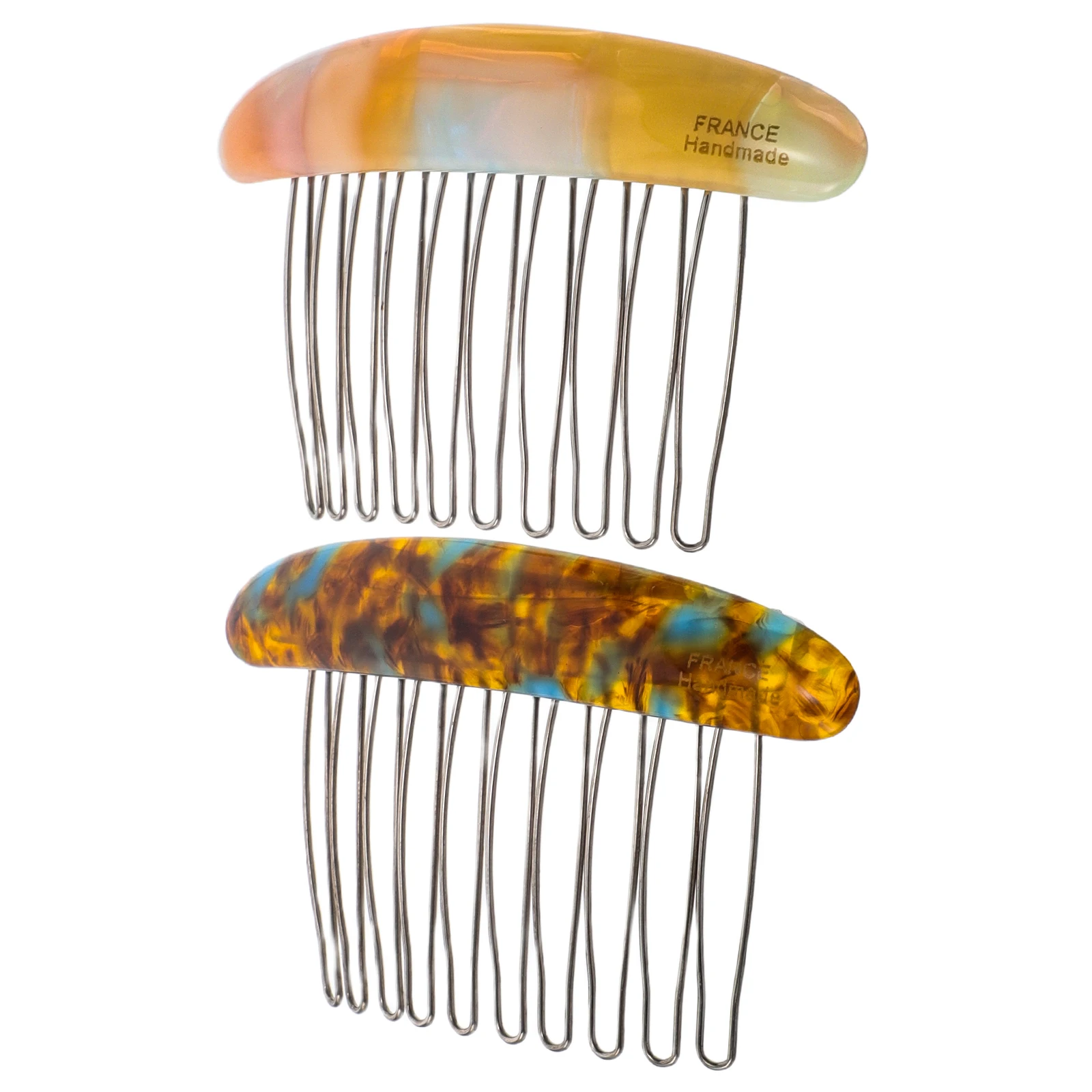 

2pcs Hair Comb Hairpin French Side Combs for Women Styling Accessories Marble Texture Iron Teeth Versatile Hairstyles Hair Care