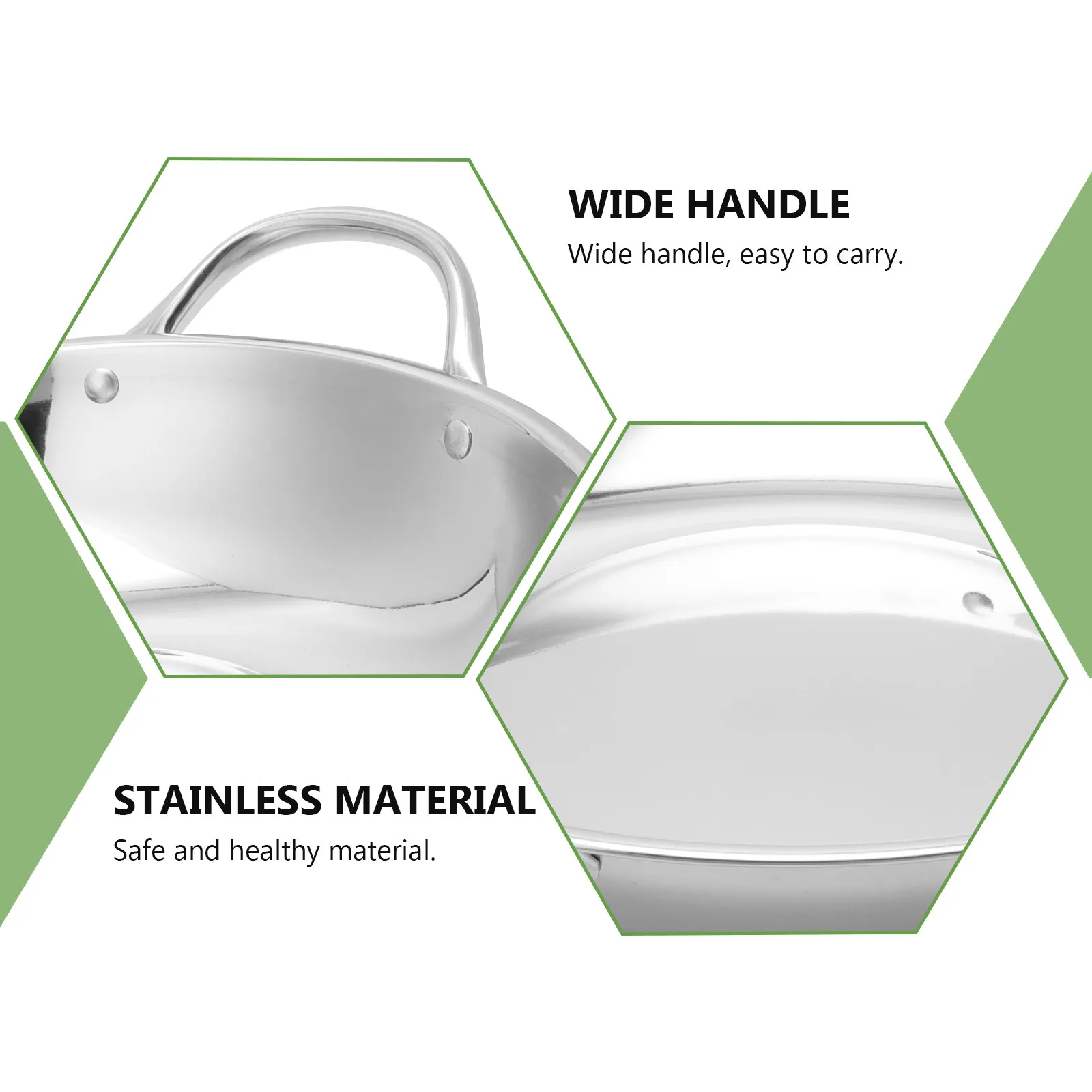 Non-Magnetic Stainless Steel Hot Pot Cookware – Thickened Flat Bottom Food-Grade Pot for Soup, Ramen, Noodles